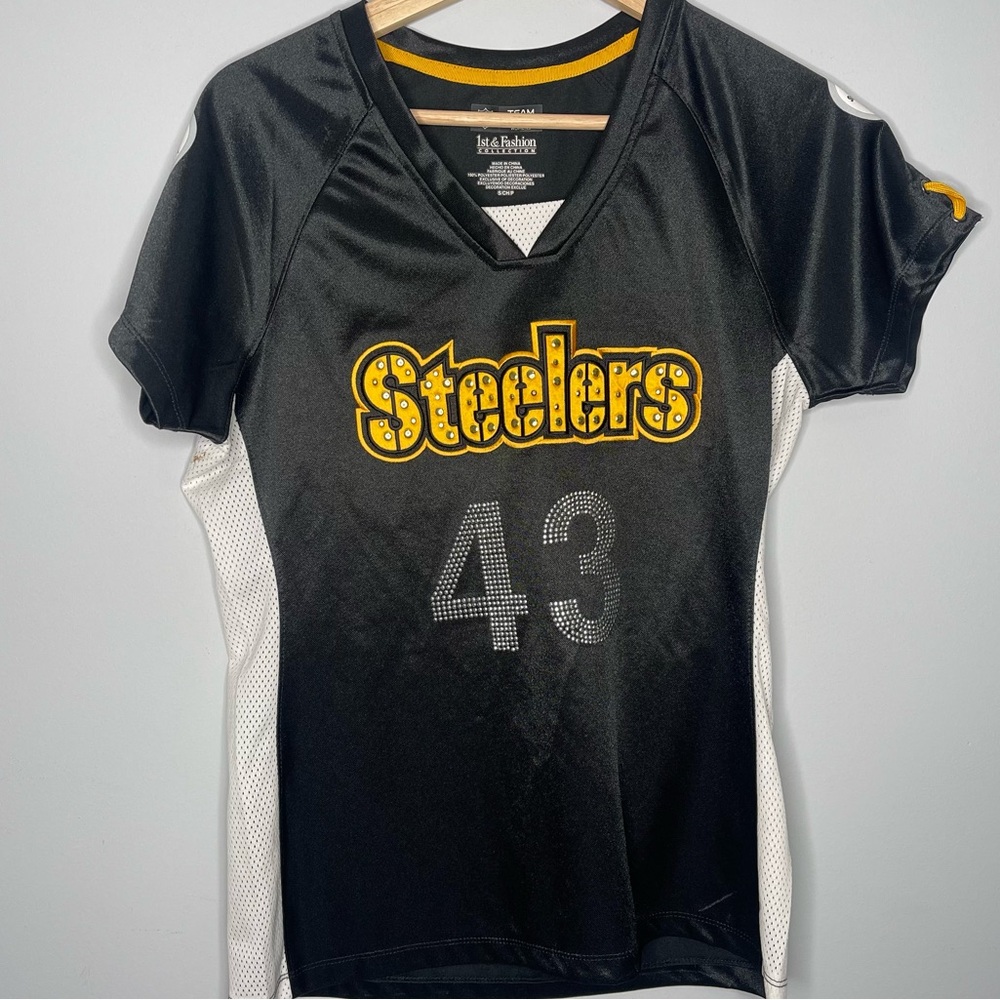Women’s NFL Steelers bling jersey‎ short sleeved shirt small